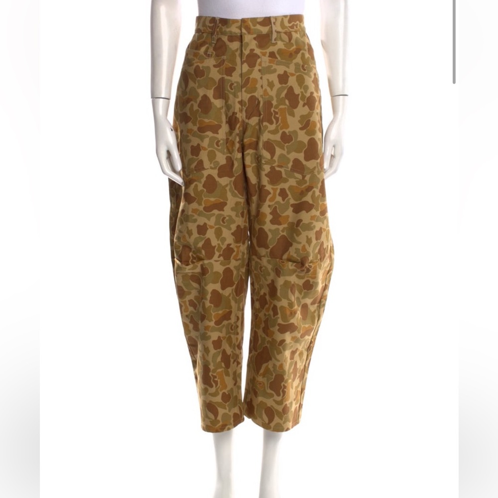 NILI LOTAN Camouflage Cargo Pants wide leg